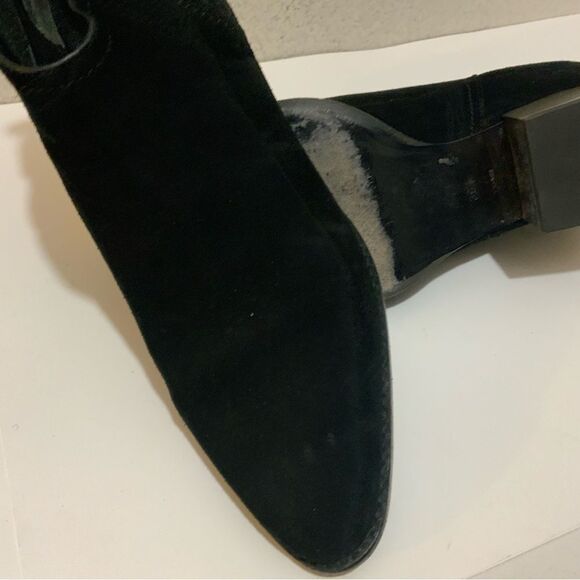 Alexander Wang Gabi Cut Out Boot 39.5 Black Suede Silver Metal Heel - Picture 10 of 15